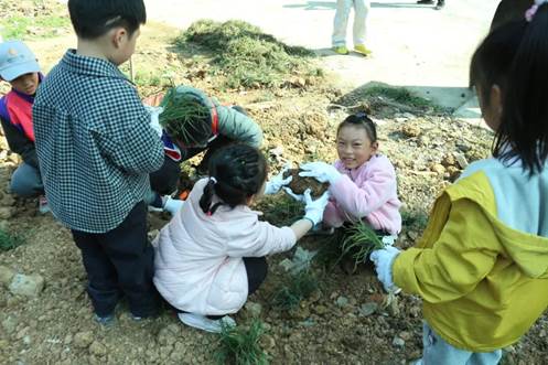 男孩和女孩站在草地上 AI 生成的内容可能不正确。